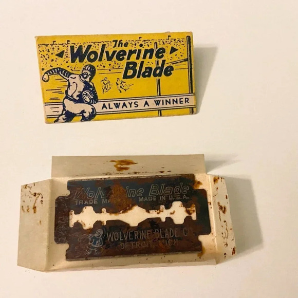 Vintage The Wolverine Blade Always a  Winner Razor Blades USA Lot of 2 Rusty - Picture 6 of 11